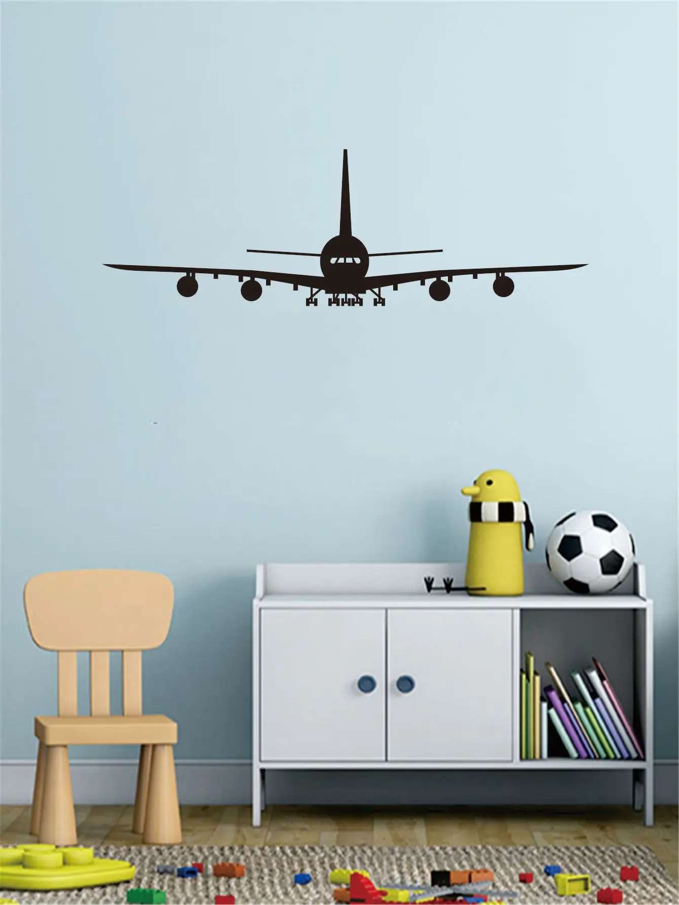 Vinyl DIY Removable Stickers For Home Decor The Airplane Is Preparing To Land Living Room Bedroom Boy\'s Room Wall Decals JZY112