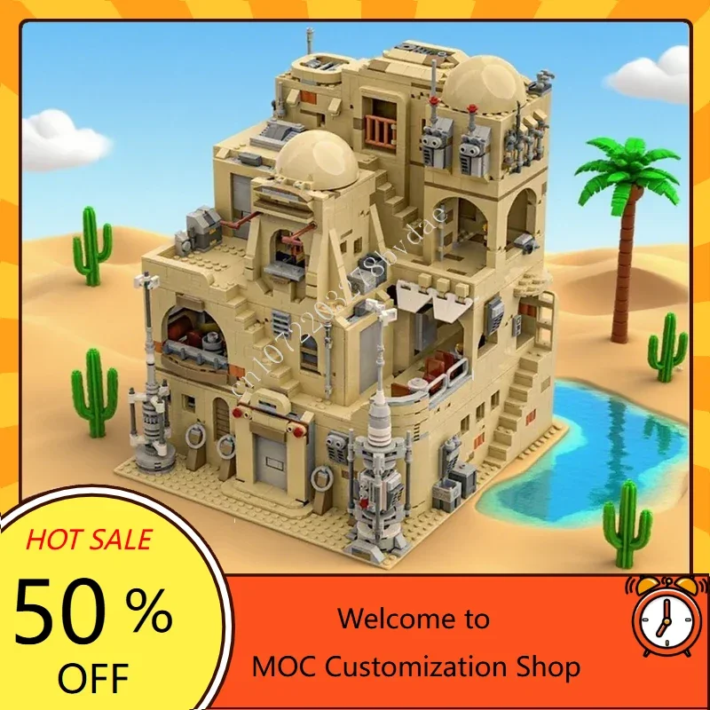 

2485PCS MOC Star Movie Desert CityArchitecture Mos Eisley Cantina Puzzles DIYAssembly Holiday StreetView Christmas Birthday Gift