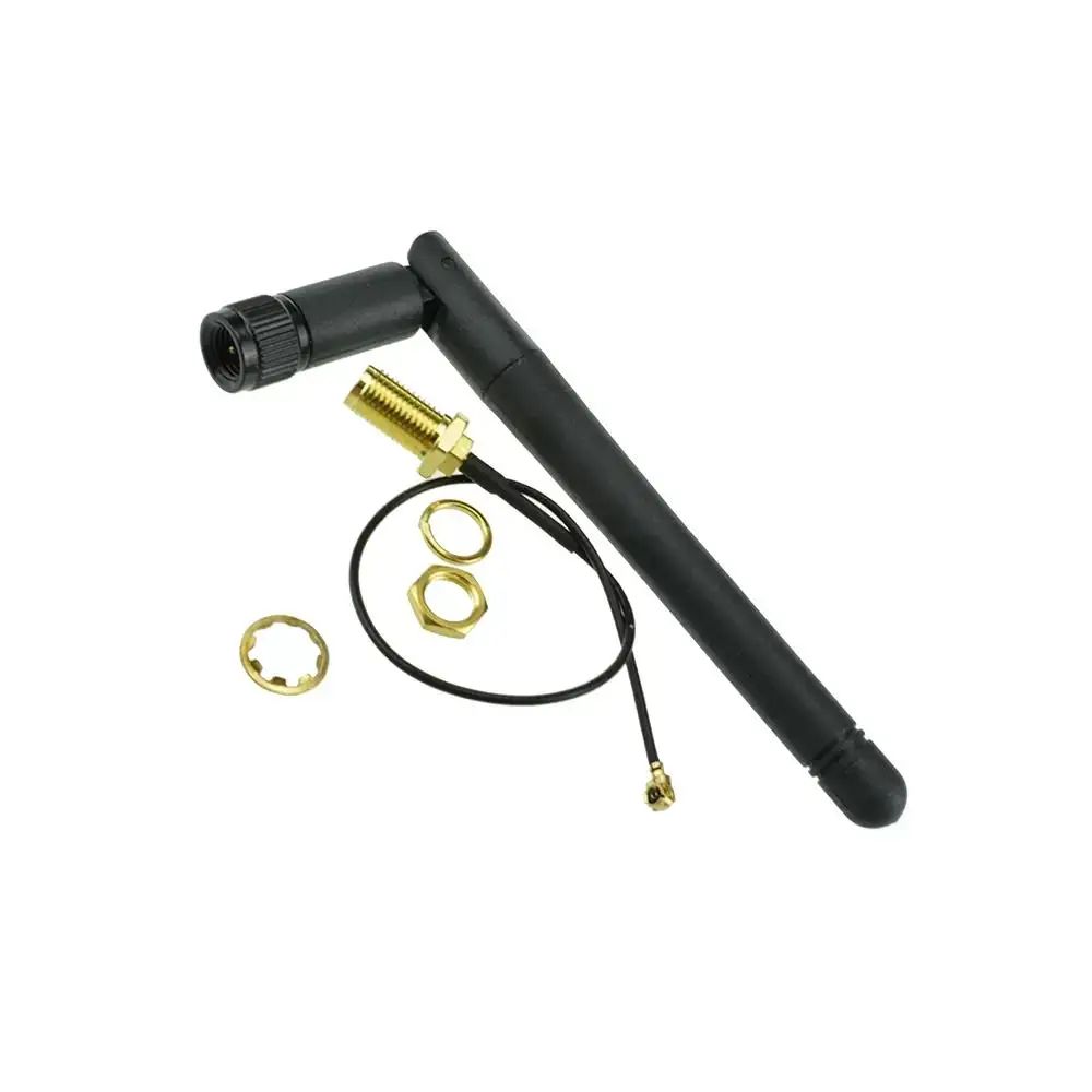 هوائي IVAN 2.4G مطوي بلوتوث واي فاي وحدة زيجبي هوائي SMA إلى IPEX خط التغذية 2.4 جيجا هرتز هوائي