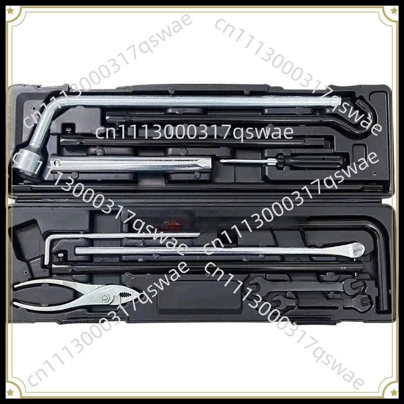 Auto Emergency Toolbox with Car Tool Kit, Wrench and Spare Tire Rocker