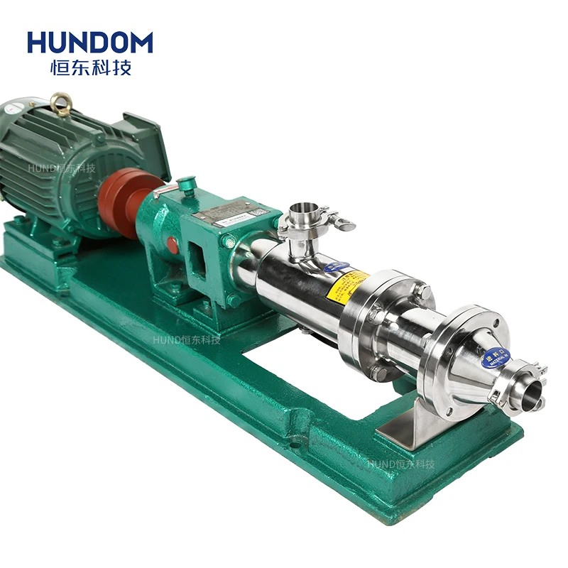 High viscosity sanitary stainless steel single screw mono pump/positive displacement pump