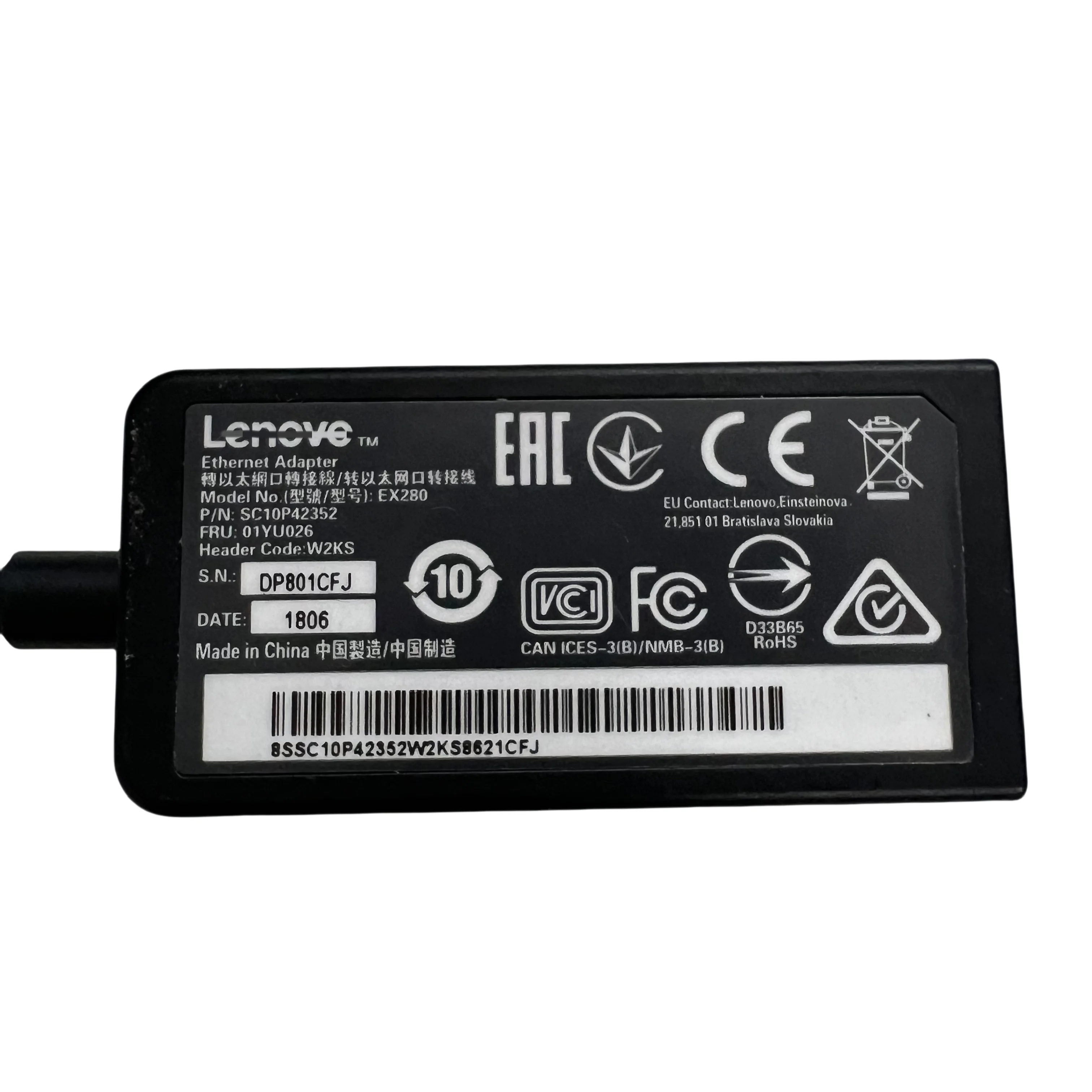 NEW For Lenovo EX280 mini Ethernet Port Adapter RJ45 Gigabit, for Lenovo Mini Ethernet Port External Wired Network Card RJ45