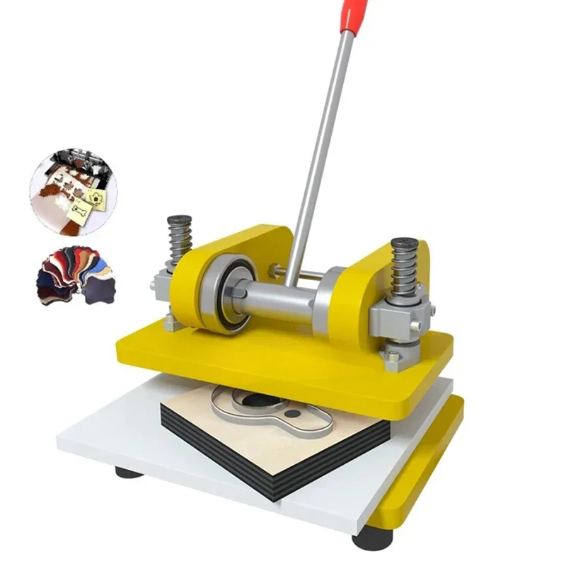 Hand Leather Cutting Machine Single/Double Wheel Photo Paper PVC/EVA Sheet DIY Manual Die Cutter Embossing Shaping Tools