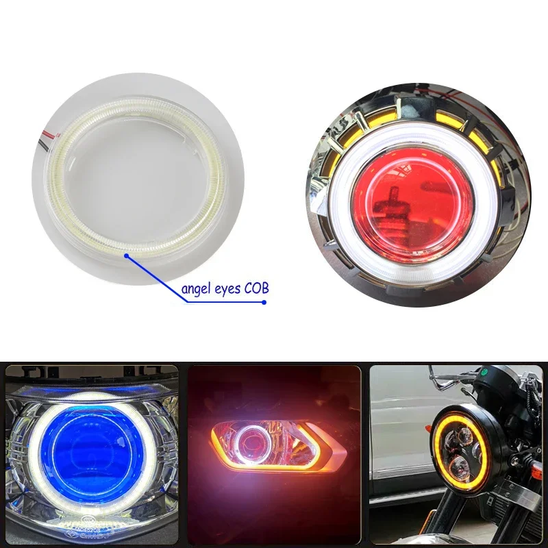 COB LED faro Angel Eyes lampadina Halo Ring Lamp Car luce di marcia diurna DRL fendinebbia DC 12V Styling Light luci Decorative