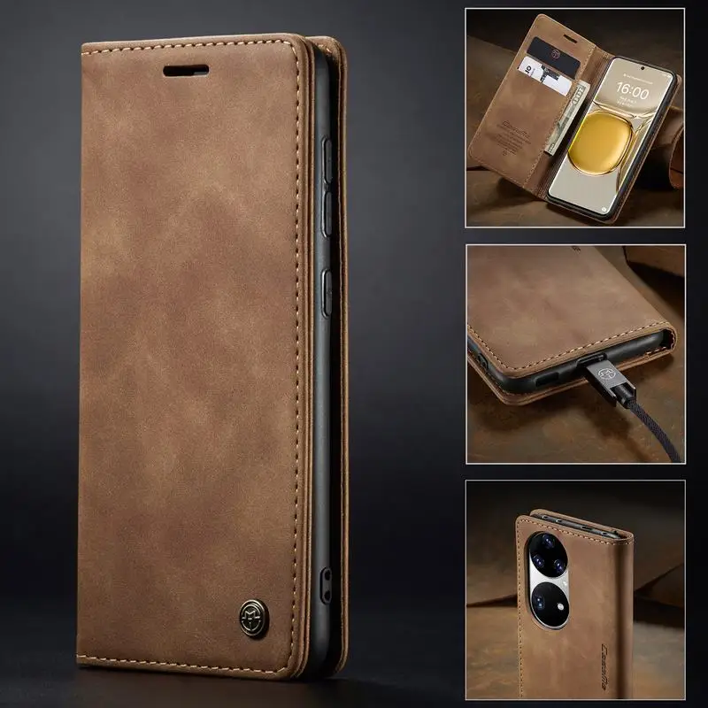 

Luxury Leather Wallet Case For Huawei P50 Pro P40 P30 P20 Lite Mate 30 60 Pro Plus Y7S Y7A Nova 3E 4E 6se 7i P Smart Flip Cover