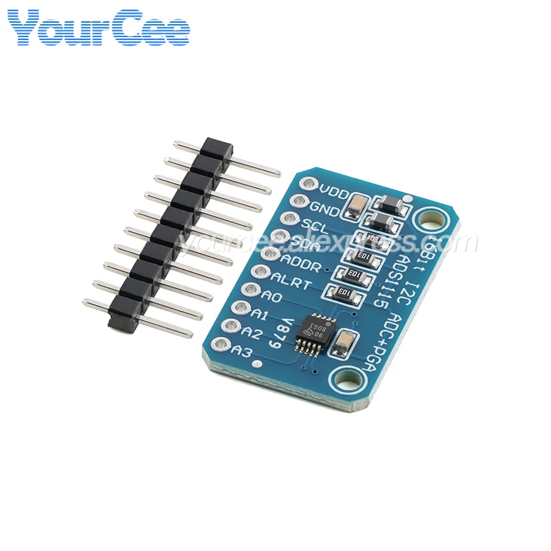 5pcs/1pc ADS1115 ADC Ultra-Compact ADC Converter Module Development Board I2C 4 Channel 16-Precision Conversion Module
