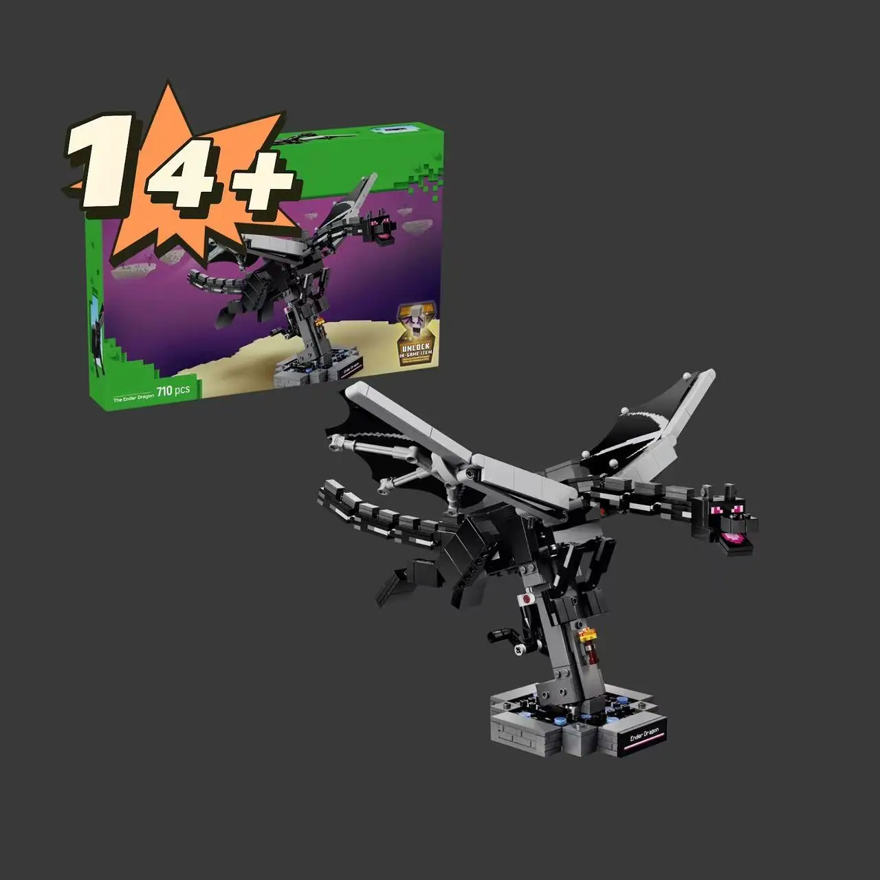 710 Nouveau kit de construction Pixel Dragon, jouet à assembler, kit de blocs de construction, cadeau de Noël pour adultes