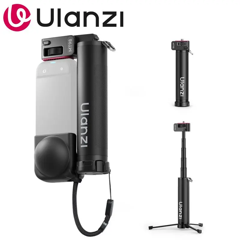 

Складная селфи-палка Ulanzi MT98 2-в-1: селфи-палка и штатив, широкая совместимость, гибкий угол наклона для фото и видеоблогов Insta360