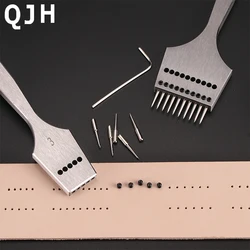 Sharp Head Replaceable Iron Removable Hole Punch Leather Craft Chisel DIY Leather Tools Sewing Stitching Punch Round Hole