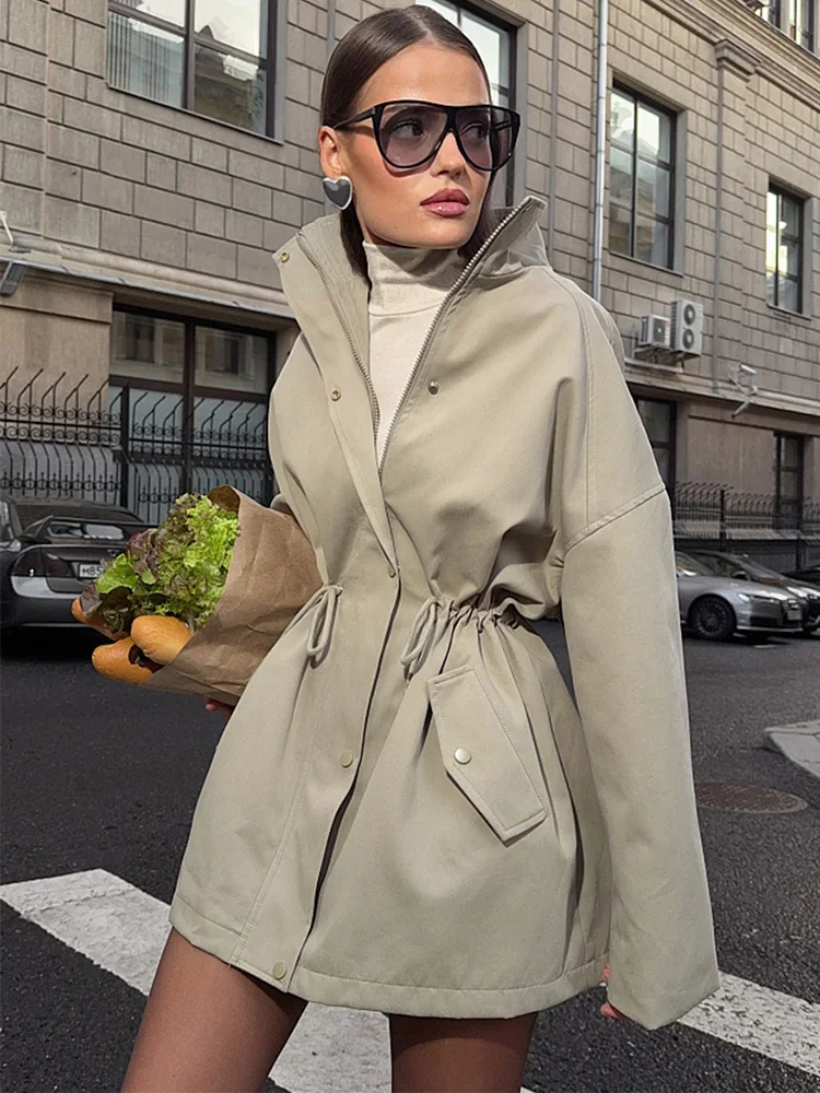 

Осень 2025 г., винтажная куртка Femme, зимняя уличная повседневная кардиган с длинными рукавами и высокой талией, модная рабочая одежда, зимнее пальто в стиле ретро