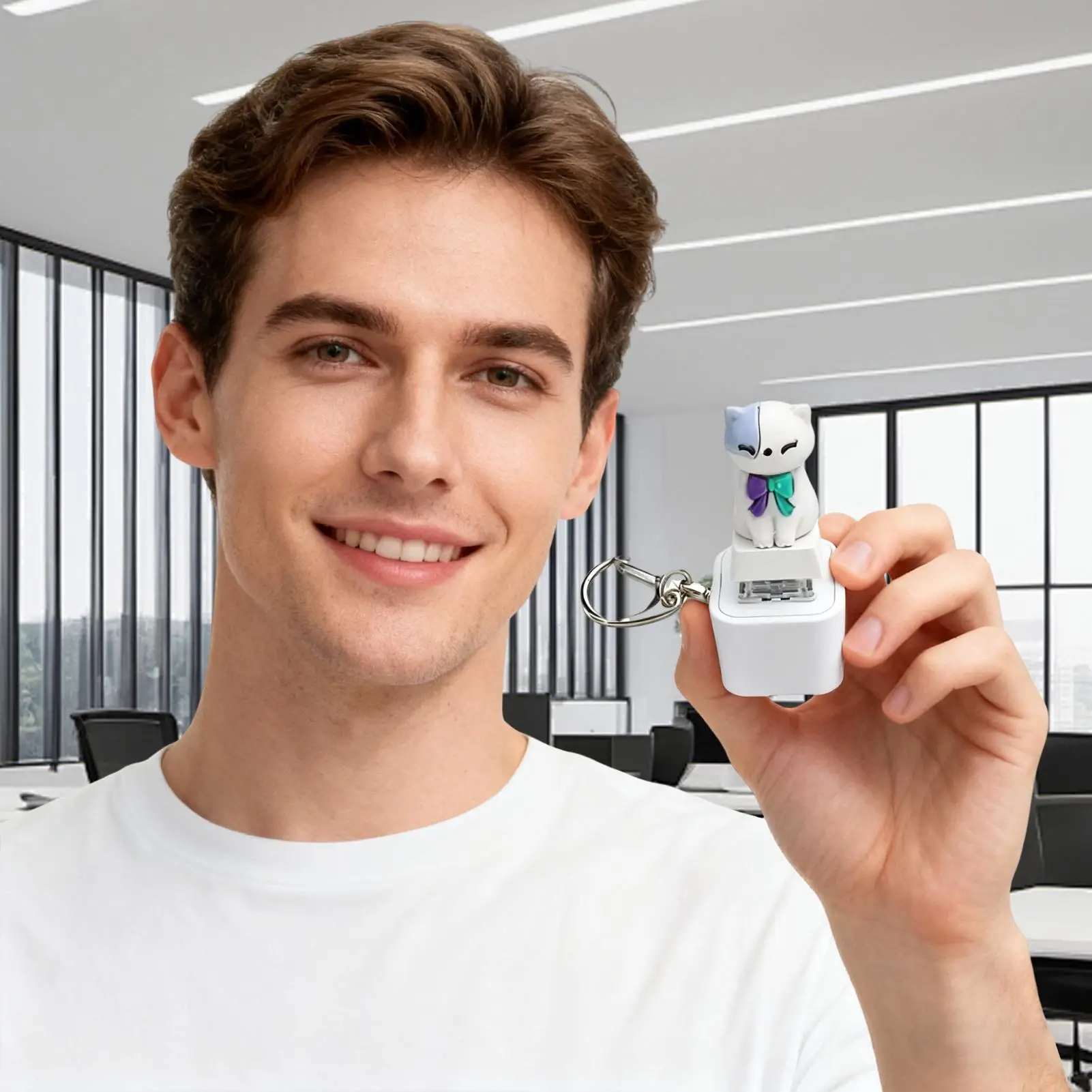 Tastatur Fidget Tragbare Katze Meow Hund Rinde Sound LED Lichter Stressabbau mit Lichtern für Erwachsene Jungen Mädchen Familie Reisen