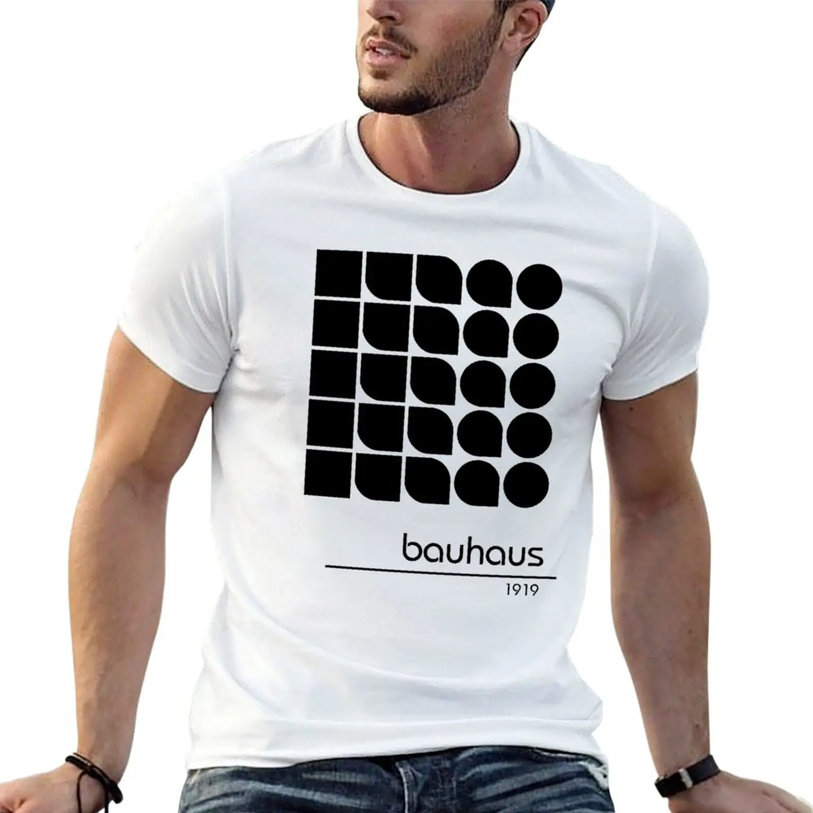 

cotton t man and Black t White Shape 1919 Geometric shirt cotton Typeface Poster T-Shirt man shirts Bauhaus