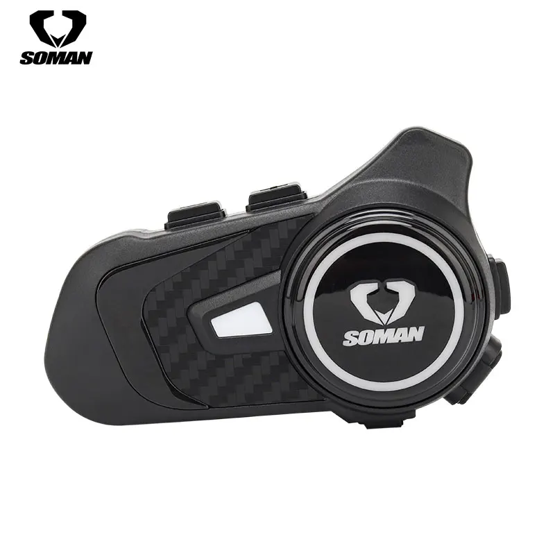 Soman Bluetooth Motorcycle Helmets Intercom BT Headsets Max Pair 3 Persons S2