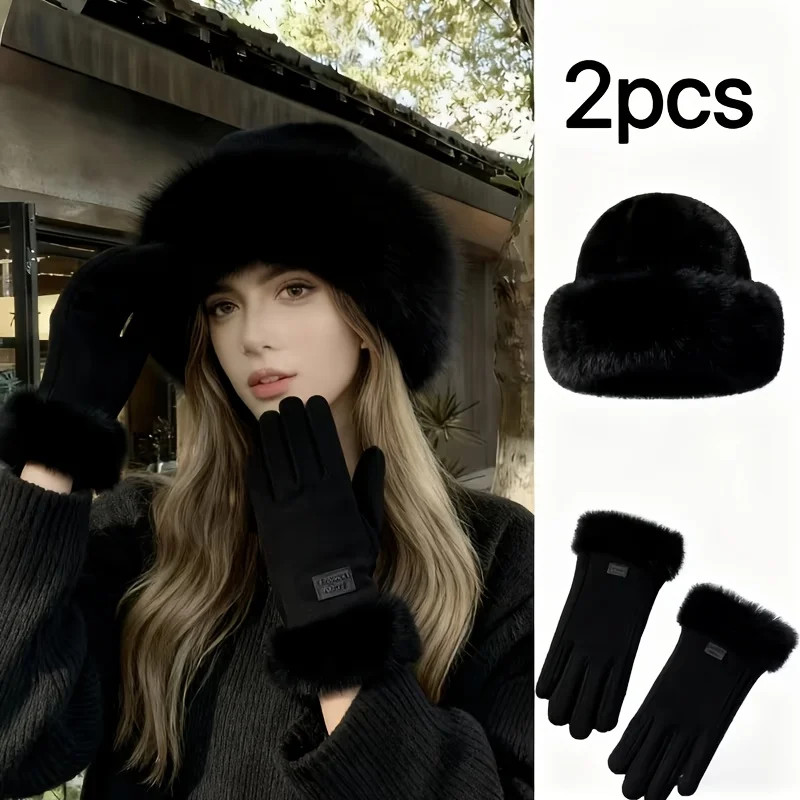 conjunto-de-luvas-e-gorro-feminino-de-duas-pecas-para-outono-e-inverno-gorro-de-pescador-de-pelucia-espessa-e-quente