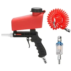 Portable Pneumatic Sandblasting Gun High Pressure Small Handheld Sandblasting Machine for Metal Dead Corners Spraying Polishing