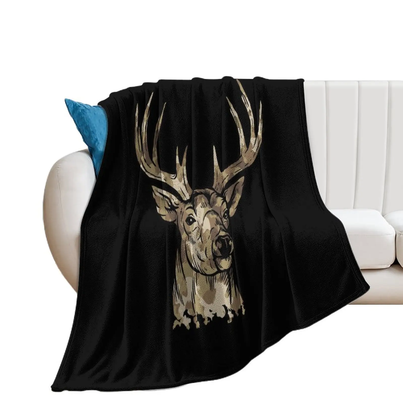 

Deer Gear for Hunters - Camo Whitetail Buck product Throw Blanket decorative Cute Plaid Blankets