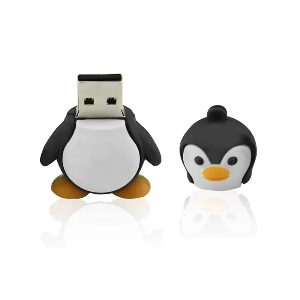 USB แฟลชไดร์ฟรูปเพนกวินการ์ตูนแท้ USB creativo pendrive 4GB 8GB 16GB 32GB 64GB หน่วยความจำความจุจริง