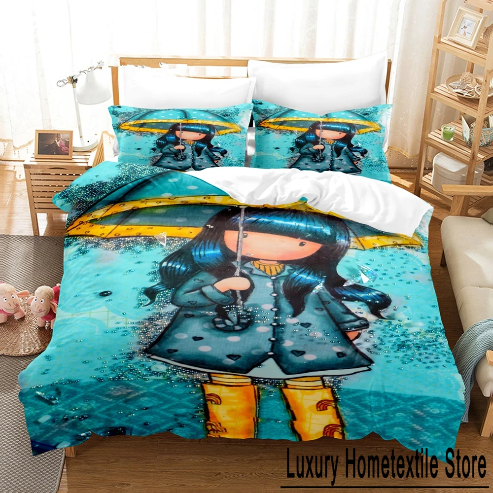 Santoro Gorjuss Duvet Cover Set Full Queen King Size Anime Beautiful Girl Bedding Set 3D Print Santoro Gorjuss Girls Duvet Cover