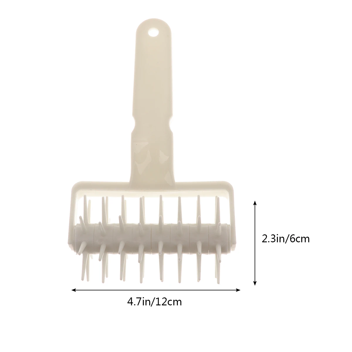

Pizza Dough Docker Roller Wheel 128 Needles Plastic Spike Tool for Piercing Bubbles Prevent Blistering Pastry Making Easy Clean