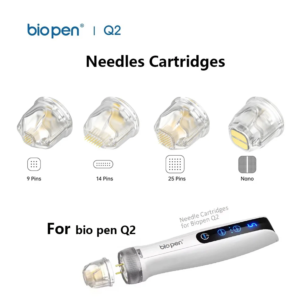 Bio Pen Q2 MTS Cartridge Beauty Equipment Microneedling Tips 9pins / 14pins / 25pins needles cartridges