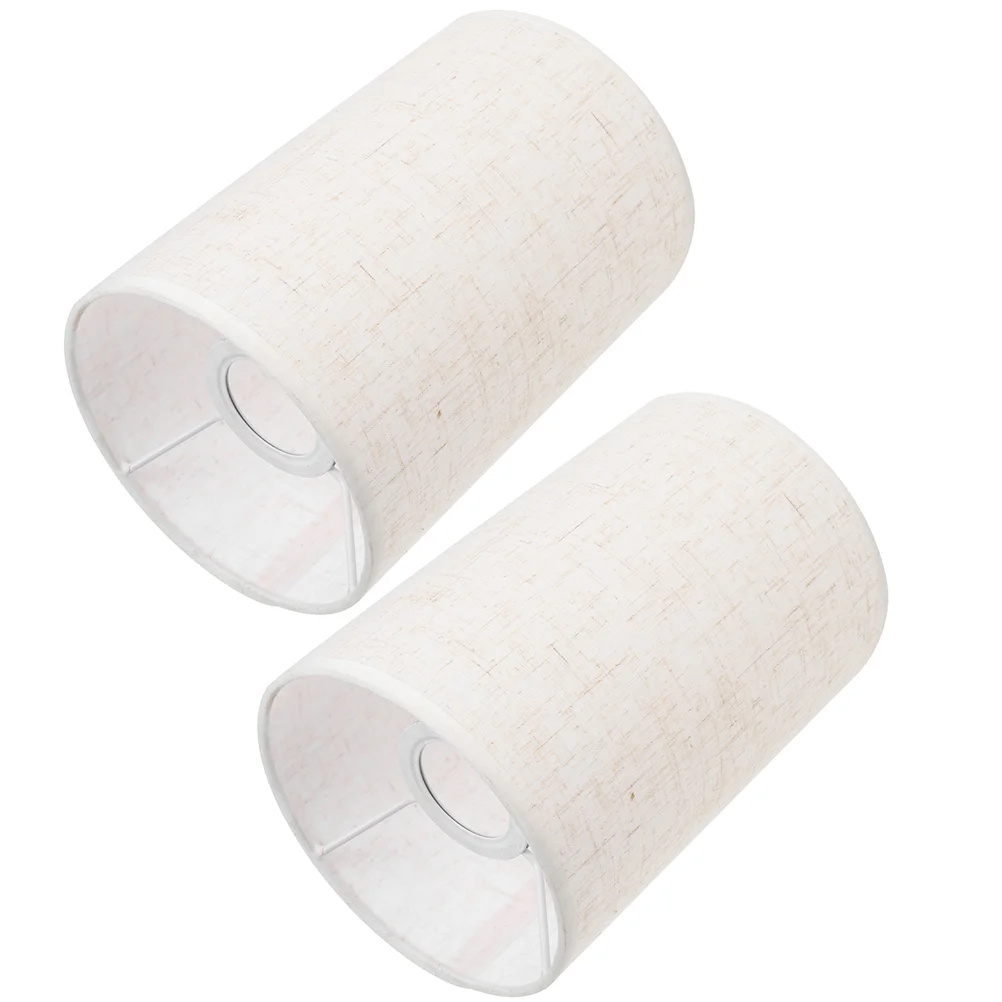 

2 Pcs Linen Lampshade Table Medium Replacement Small Unique Shades for Lampshades Round