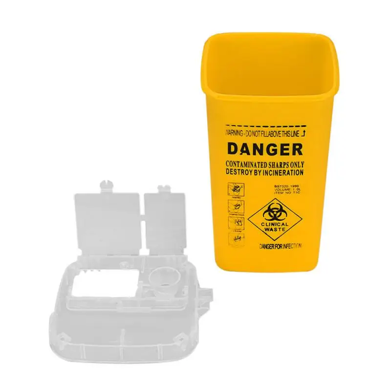 Tattoo Trash Storage Bucket Needle Sharps Danger Biohazard Collection Box Garbage Container