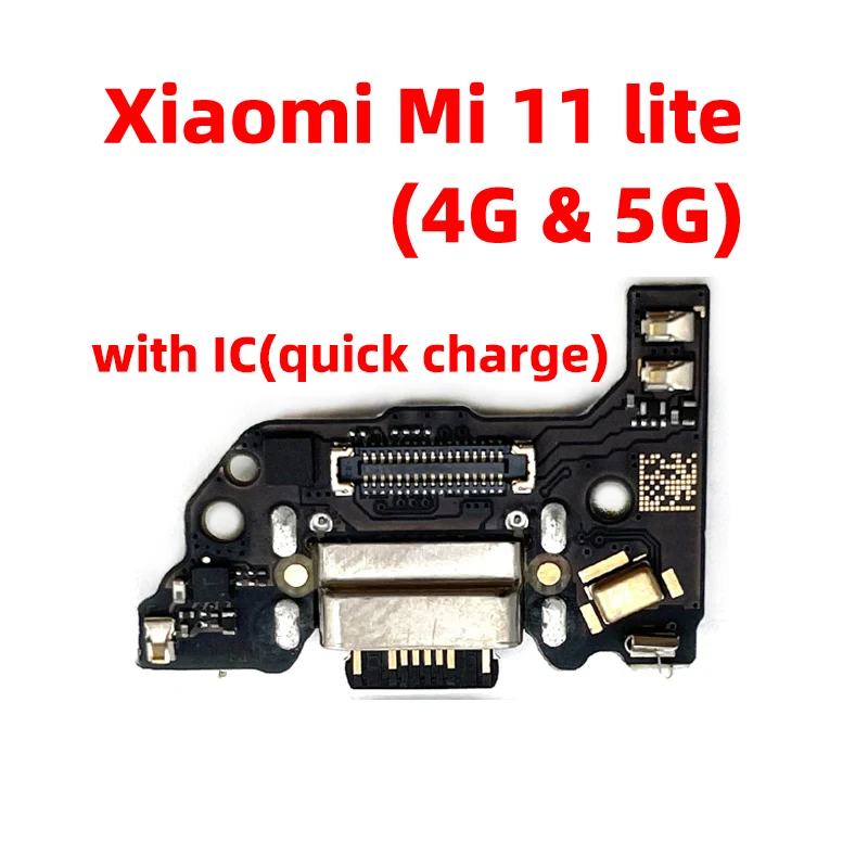 Dock Connector para Xiaomi Mi 11 Lite, Porta de carregamento, Flex Cable Board, Substituição, 4G, 5G, Carregador USB