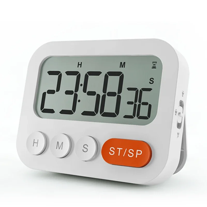 Rectangle Kitchen Timer Digital Count Up Down Alarm Clock Stop Cooking Tool Cooking Alarm Timer with Clock