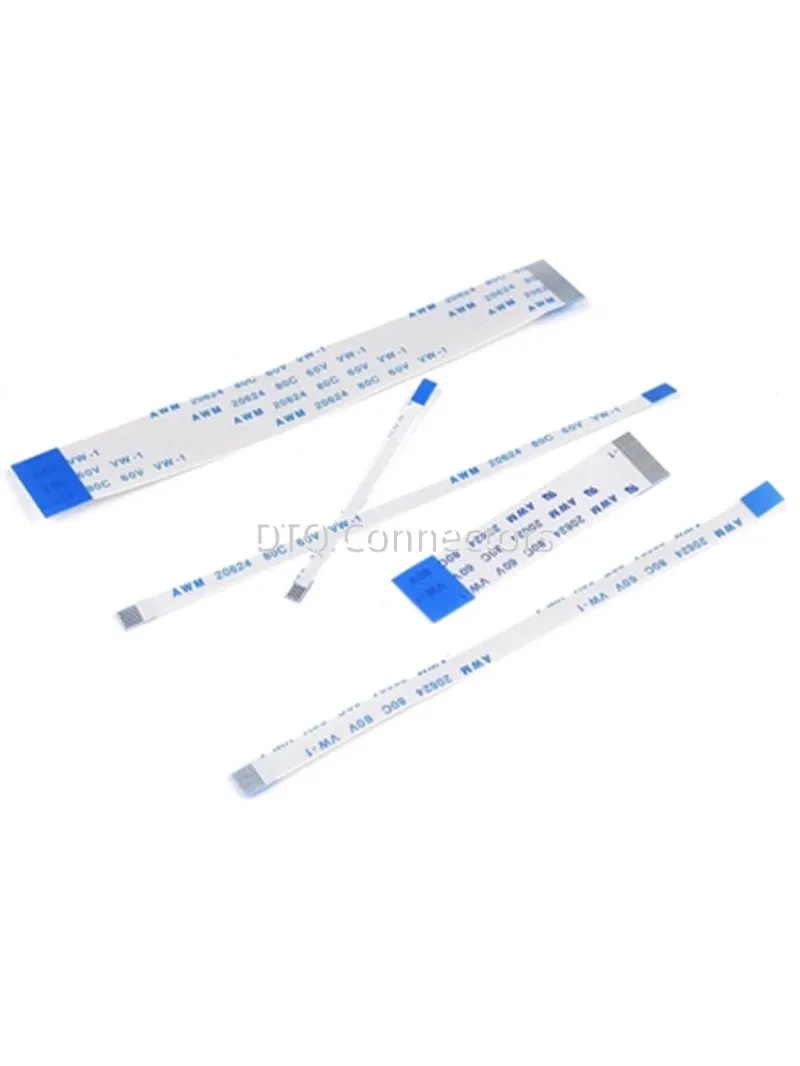 10Pcs Flat Flexible Cable FFC FPC LCD AWM 20624 80C 60V VW-1 FFC-0.5MM 1.0MM 16/20/22/24/26/28/30/32/36/34/40/45/50/54/60 Pin