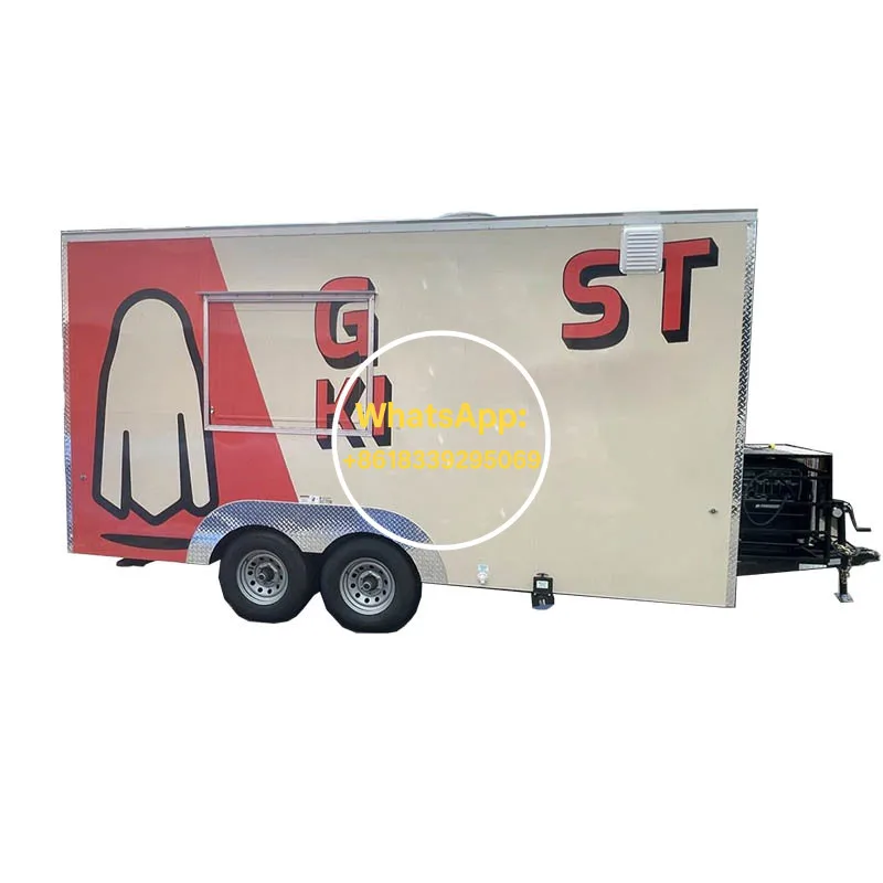 

Customized BBQ Concession Trailer with Porch Mobile Food Trailer Outdoor Cooking Kitchen Equipment Street Food BBQ Trailer USA