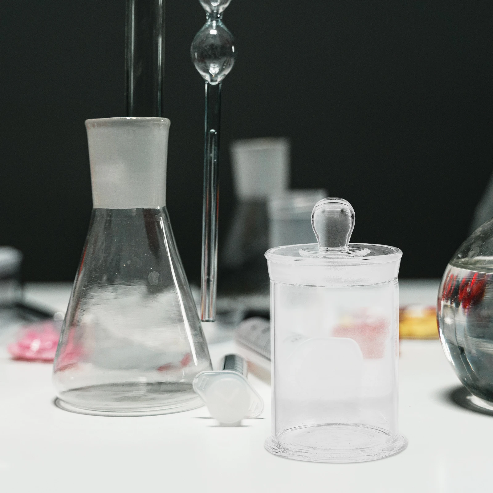

Specimen Bottle Glass Storage Sample Laboratory Small Container Bottles Display with Lids Leak-proof Vials