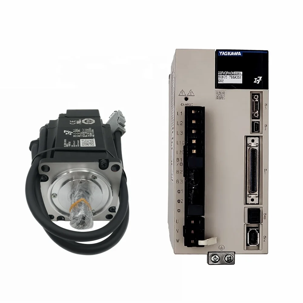 

Yaskawa SGM7J-04AFC6S+SGD7S-2R8A00B Servopack Connector and Three-Phase AC Servo Motor with Servo Drive Yaskawa Motor and Drive