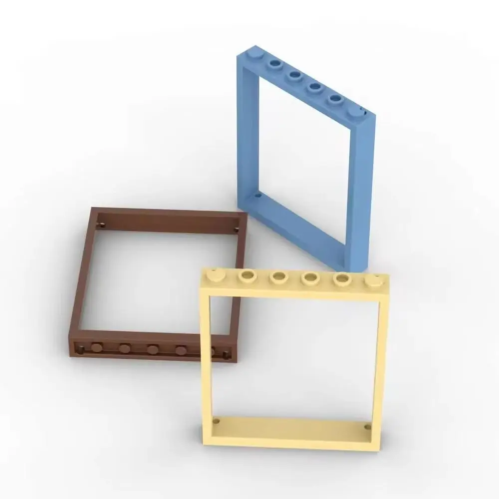 

MOC 10PCS 42205 General Flat Window Front Door Frame 1x6x6 Building Block Replaceable Brick Puzzle Idea Toys Special Day Gifts