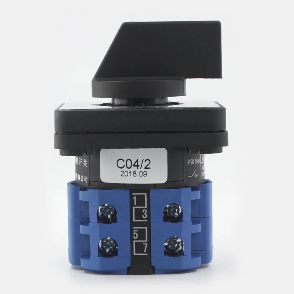 

2 Position Switch Rotary Cam Switch Circuit Control Switch Compact Size Flame-Retardant Material Electrical Conductivity Switch