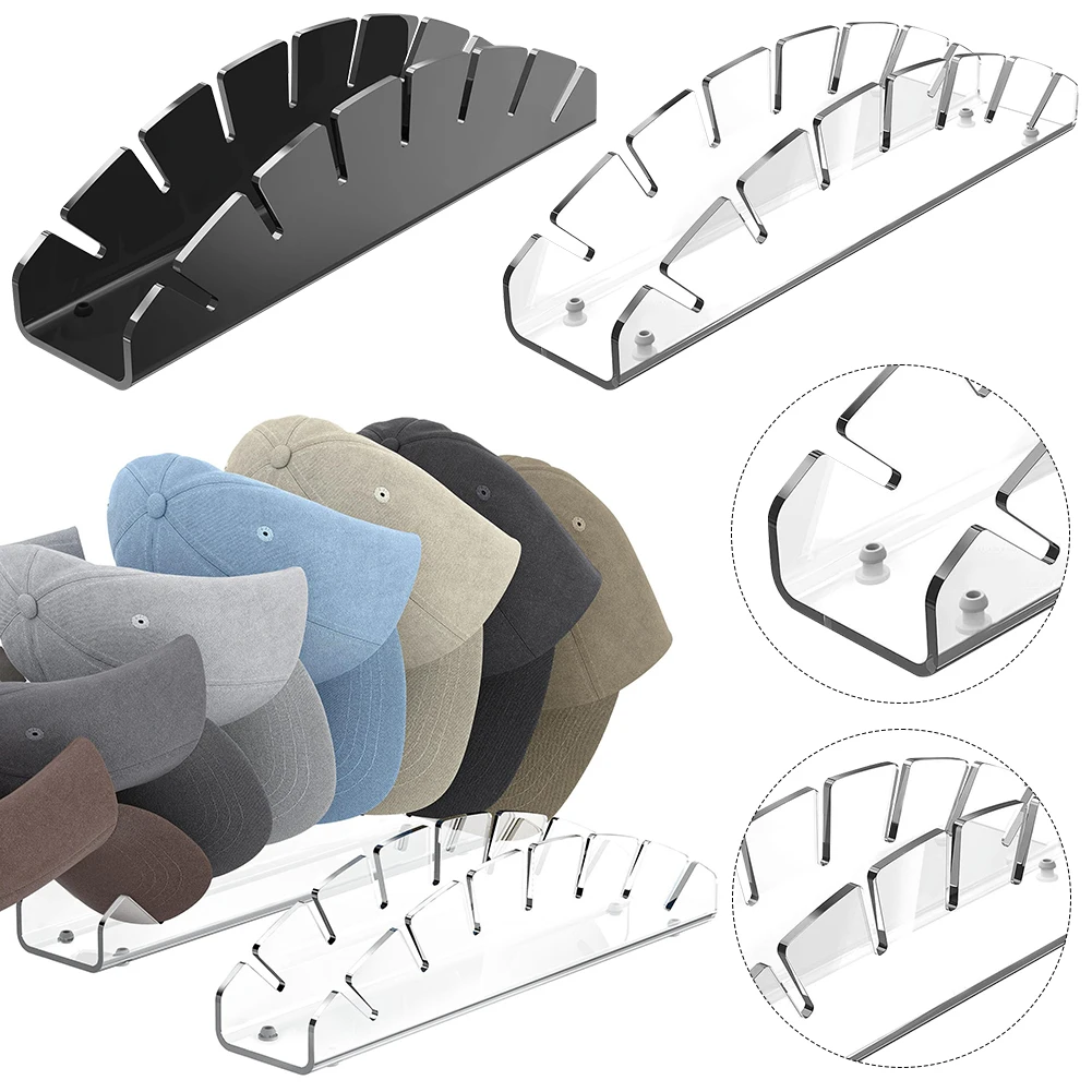 Органайзер для демонстрации шляп, акриловый Органайзер для демонстрации бейсболок, органайзер для 7 бейсболок для спальни, шкафа, гардероба