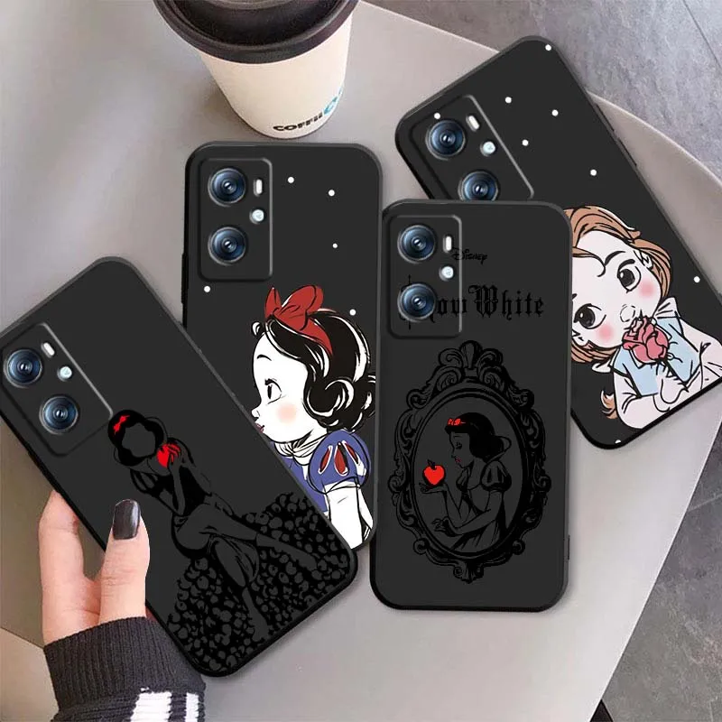 Disney Princess Snow White Art для OPPO Reno 7 A96 A40 A58 5 6 Realme GT A74 A78 Neo2 A74 A78 Find X5 X3 X7 X8 Черный чехол для телефона