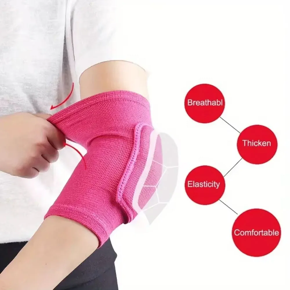 2PCS Elastische Ellenbogen Pads Verdickt Schwamm Ellenbogen Knie Protektoren Schutz Basketball Volleyball Sport Arm Hülse Pad Erwachsene Kinder – Detail 8