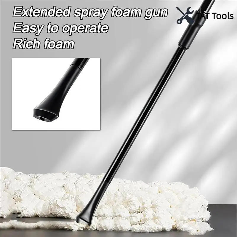 

Black Aluminum 34Cm Foam-Gun Extension Tubes For Enhanced Glue Spraying - Pack Of 3