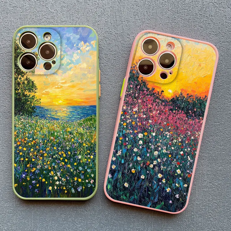 Blumenmuster Blaue Blume Meer Handyhülle für IPhone 13 12 Mini 11 Pro Max 17 16 Pro Max 15 14 Pro Max 16 Plus XR XS X Abdeckungen – Detail 7