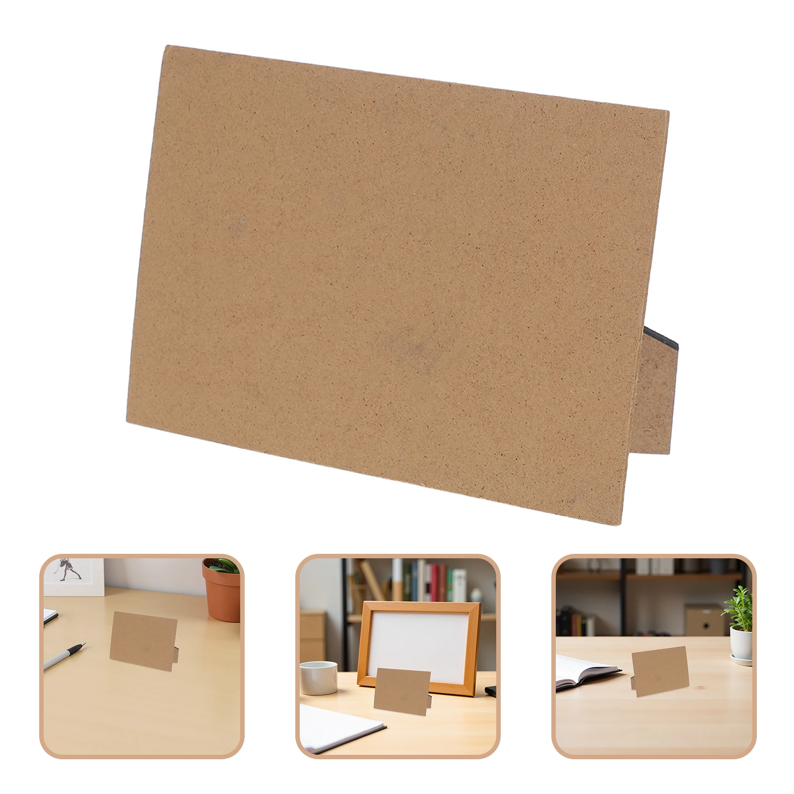 3pcs Easel Back 5 Inch Replacement Picture Frame Stand Khaki Self-Stick Photo Frame Support For Tiles Tabletop Display Diy Easel