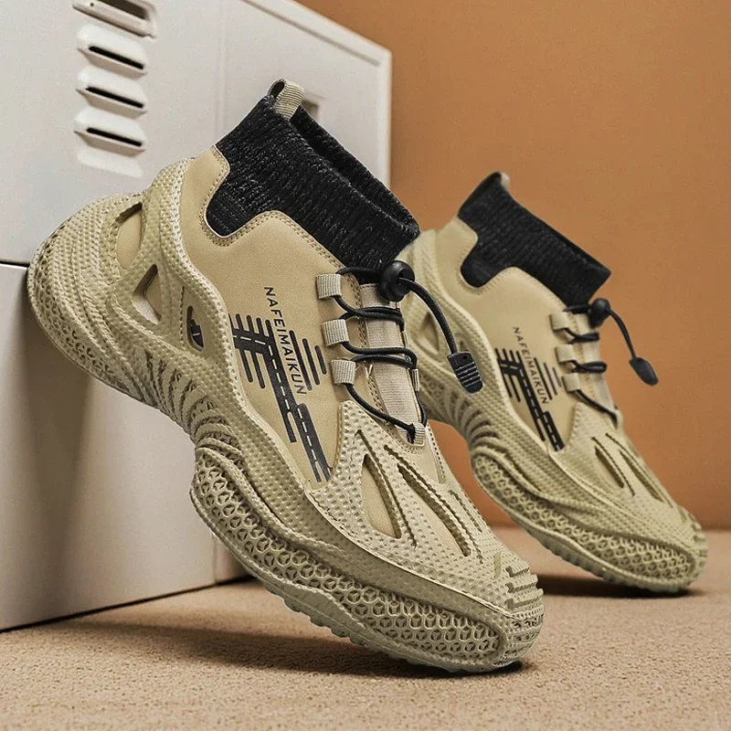 أحذية المشي لمسافات طويلة في الهواء الطلق الرجال الأحذية التكتيكية مع الأشرطة للتدريب القتالي الأشرطة للماء تنفس دراجة نارية متعددة الوظائف #3