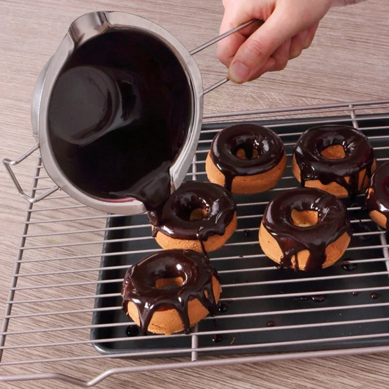 الفولاذ المقاوم للصدأ الشمع ذوبان وعاء مقبض طويل شمعة معطرة الصابون زبدة الشوكولاته صابون يدوي الصنع صنع العرض DIY أدوات الحرف اليدوية #3