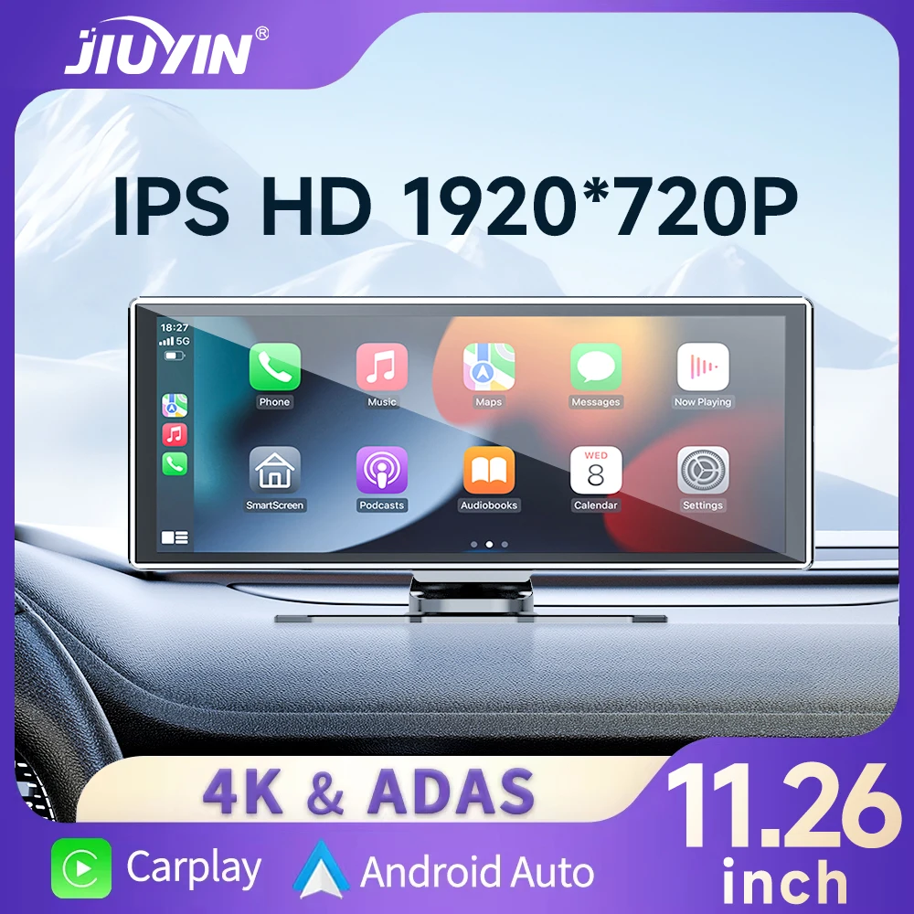 

JIUYIN 11.26 Inch Car Screen Universal Car Radio Multimedia Navigation Wireless CarPlay Apple Android Auto Mirror Music Player