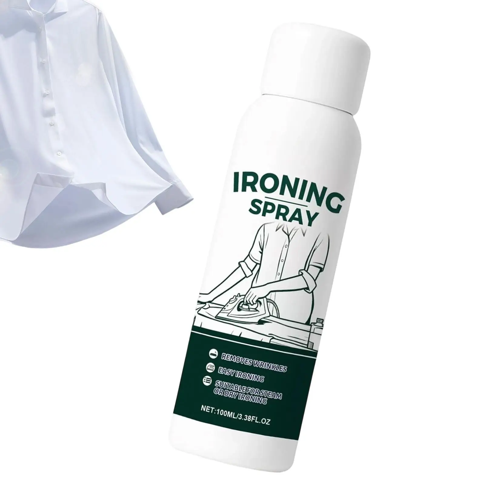 Ironing Spray for Clothes Softening Fabric Smooth Anti Static Wrinkle Gentle Ingredients Wrinkle Release Spray 100ml