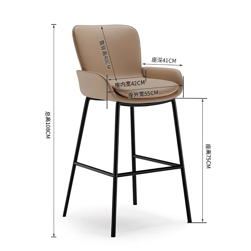 Modern Minimalist Bar Chair Classic Nordic Premium Kitchen Bar Chair Comfortable Design Tabouret De Bar Modern Furniture