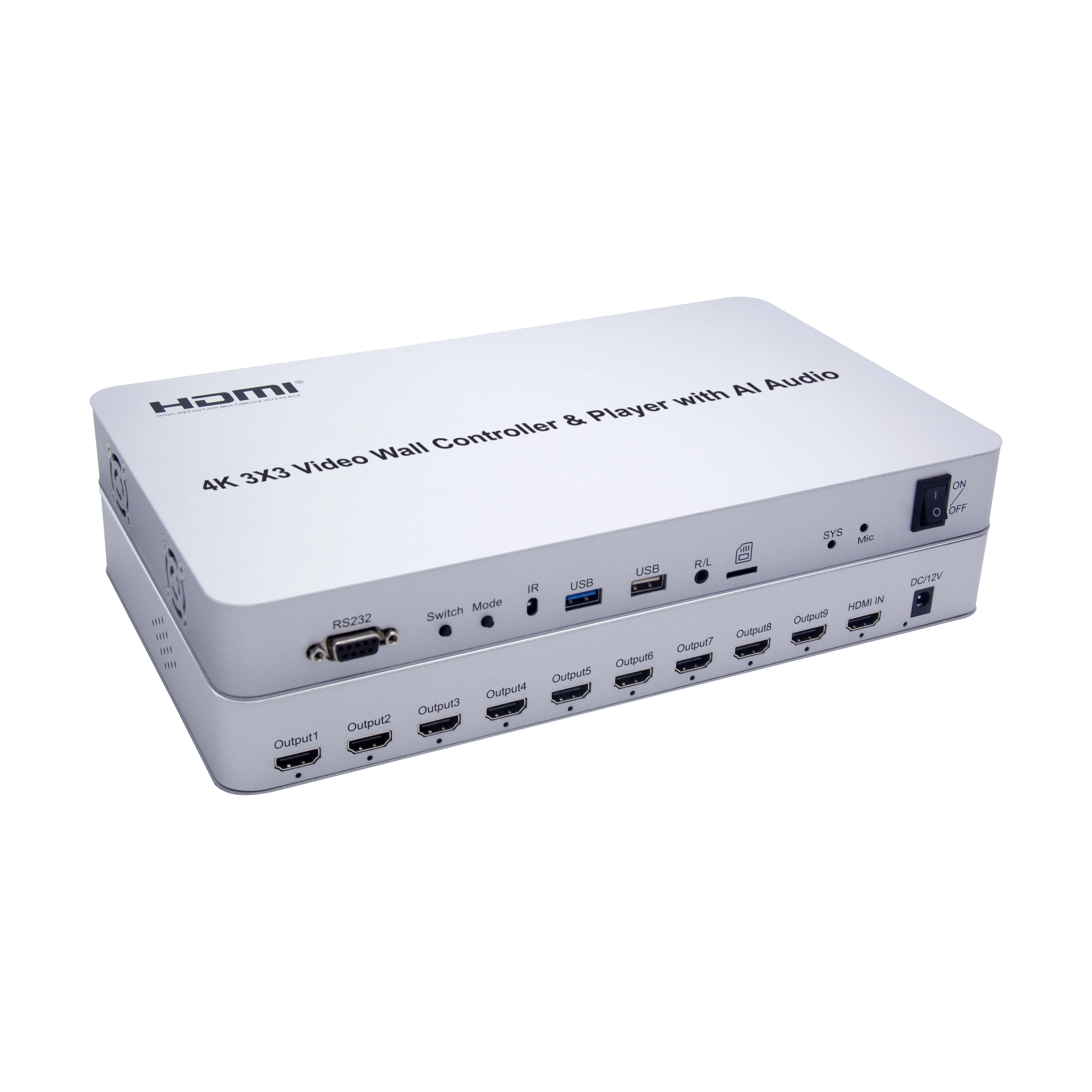 

4K HDMI Video Wall Controller 3x3 with AI audio
