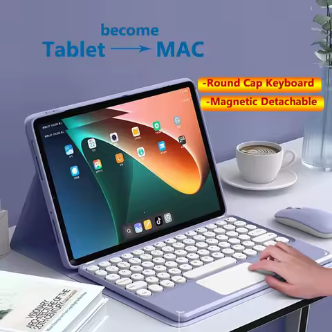 Keyboard Case for Lenovo Xiaoxin 12.7 2025 Tb373fu Tb375fc P11 Pro 11.5 K11 Plus 11.45 K11 M11 B11 2024 M10 3rd Magnetic Cover