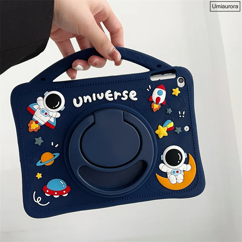 Kids Cartoon Handvat Case Voor IPad 10e Gen 10.9 7e 8e 9e 10.2 Mini Air 2 3 4 5 Pro 9.7 11 inch 2022 Tablet Stand Cover Shell