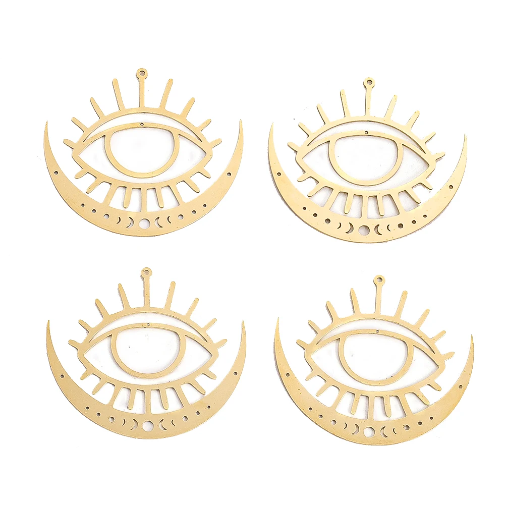 All Seeing Eye Copper Pendant Metal Charm for Jewelry Making DIY Craft Necklace Bracelet Gift for Mysticism Lover Women Men New