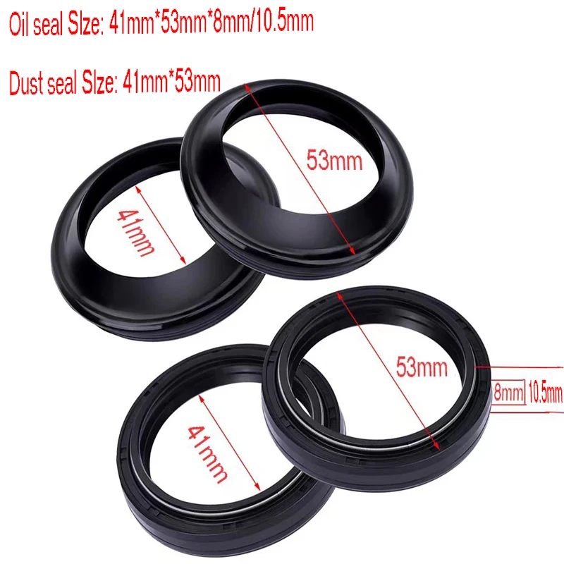 

41x53x8/10.5 Motorcycle Front Fork Damper Oil Seal 41 53 Dust Seal For Yamaha XJ900S XJ900 FZ-09 FZ09 MT-09 MT09 TRACER 900